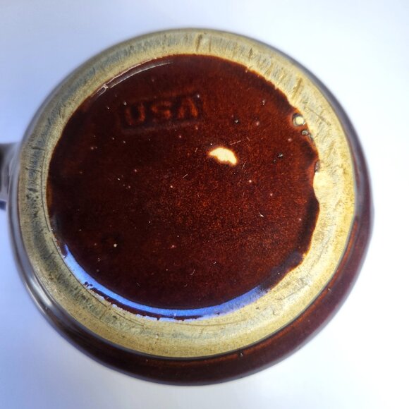 Monmouth Pottery Pitcher Jug Vintage 1940s Brown Stoneware Milk, Juice, Water - Picture 9 of 9